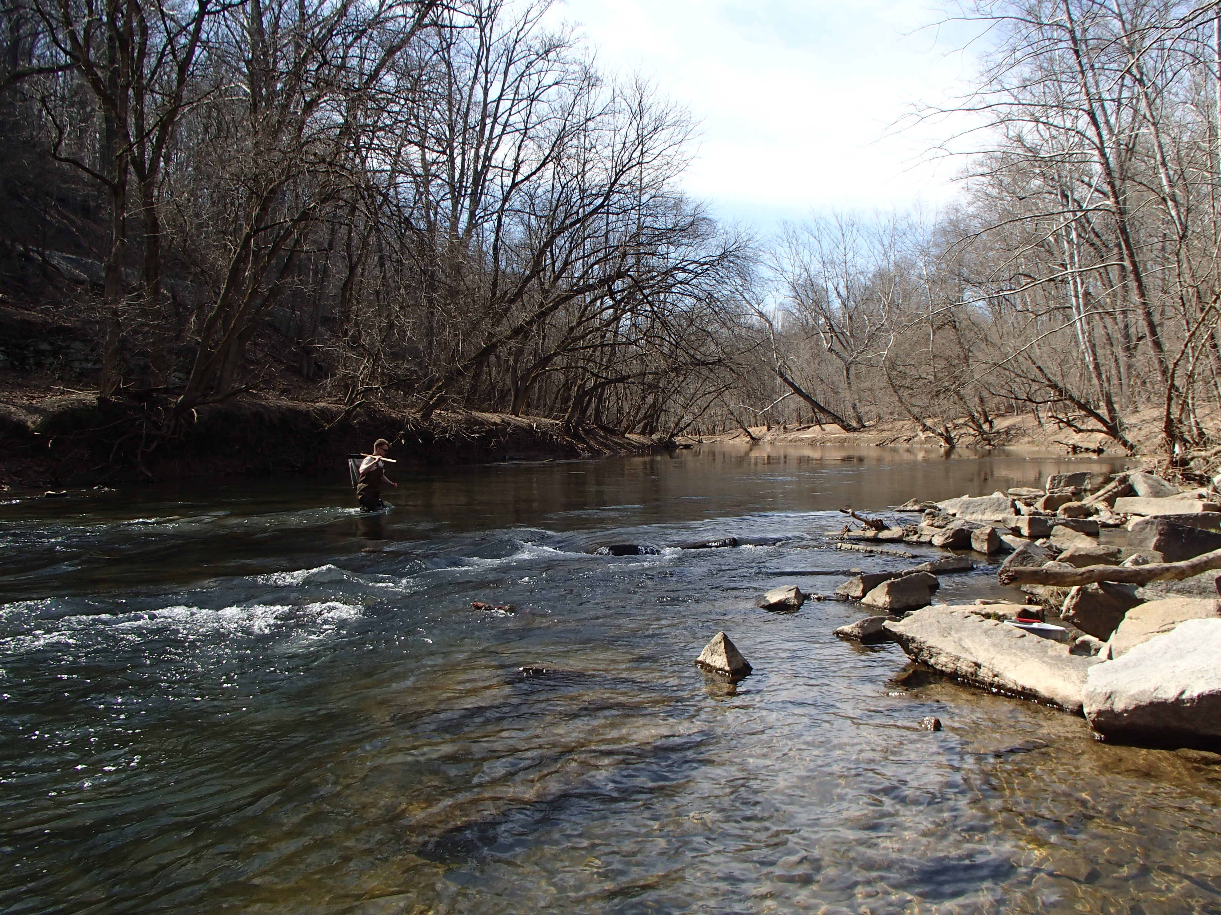 Field photo showing stream conditions at site PATL-511-X-2016_midpoint looking upstream